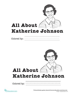 Use this printable booklet to introduce kindergarteners and first graders to the inspiring story of Katherine Johnson, a barrier-breaking NASA mathematician. Each printed worksheet produces two half-page booklets. As they read through the booklet to learn about Katherine Johnson, children can also color the illustrations and trace the sight words “she,” “was,” “like,” “to,” “a,” and “is.” This reader is a Katherine Johnson Activities For Kids, Clouds Lesson Plan, Prek Projects, Spelling Strategies, Reading Buddies, Writing Lesson Plans, Kindergarten Social Studies, Katherine Johnson, Preschool Reading