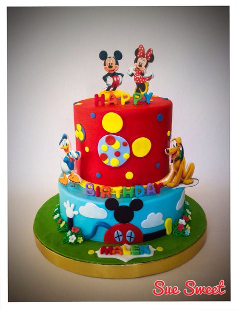 Mickey Mouse clubhouse cake Mickey Mouse Clubhouse Nails, Mickey Mouse Funhouse Birthday, Mickey Mouse Clubhouse Birthday Cake, Mickey Birthday Cakes, Thomas Cake, Mickey Mouse Party Decorations, Mickey Mouse Clubhouse Cake, Mickey Mouse House, Thomas Cakes