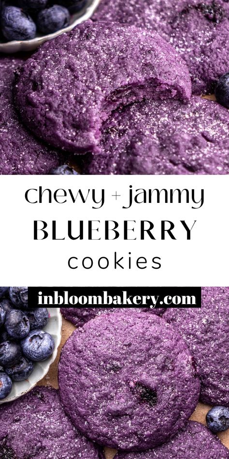 Blueberry Pie Cookies, In Bloom Bakery, Berry Desserts, Bloom Bakery, Blueberry Cheesecake Bars, Oreo Cheesecake Cookies, American Cookies, Delicious Food Recipes, Most Delicious Food