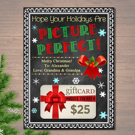 EDITABLE Christmas Movie Theater Gift Card Holder, Printable Christmas Teacher Gift, Hope Your Holid Movie Basket Gift, Gift Card Holder Printable, Daycare Gifts, Christmas Teacher Gift, Christmas Movie Night, Classroom Treats, Christmas Gift Card Holders, Theatre Gifts, Thank You Presents