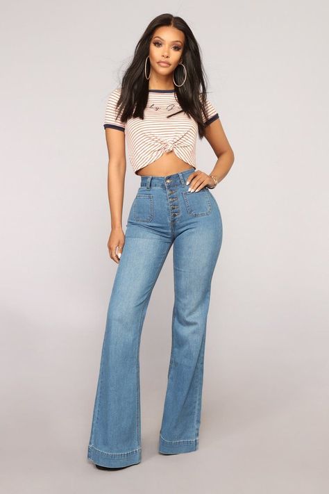 7949e456002b28988d38185bd30e77fddesc54146216ri Three Quarter Pants, Jodie Joe, Yodit Yemane, Concert Style, Jeans Heels Outfit, Best Jeans For Women, Classy Clothes, Jeans Outfit Women, 70s Vibes