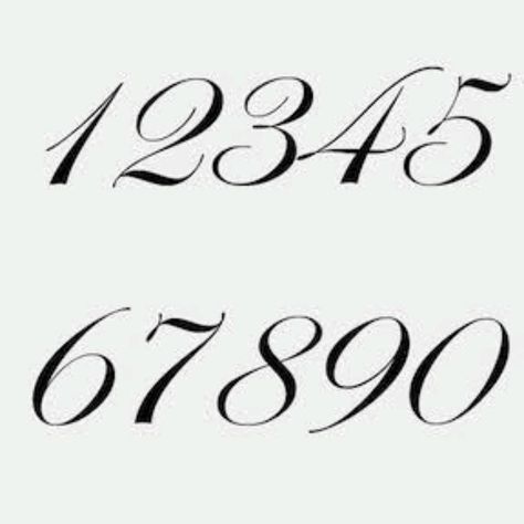 Edwardian Script Font, Cursive Numbers, Tattoo Name Fonts, Number Tattoo Fonts, Tattoo Font For Men, Letters Tattoo, Tattoo Script Fonts, Tattoo Fonts Alphabet, Tattoo Fonts Cursive