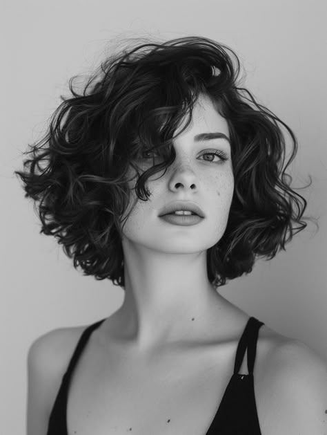 Discover Stylish Curly Bob Haircuts - Inspiration & Ideas Wavy Curly Bob Hairstyles, Inverted Bob Wavy Hair, Curly Inverted Bob Hairstyles, Inverted Bob Curly Hair, Asymmetrical Curly Bob, Long Bob Curly, Short Bob Curly Hair, Naturally Wavy Bob, Bob Curly Hairstyles