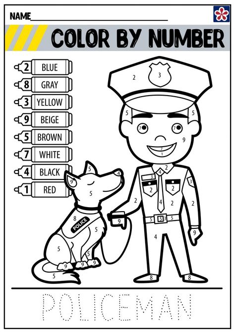 Emergency Workers Preschool, Policeman Worksheet Preschool, Police Officer Craft Kindergarten, Police Worksheets Preschool, Policeman Preschool Activities, Community Helper Elementary, Police Officer Math Activities Preschool, Police Officer Kindergarten Activities, Police Math Activities For Preschool