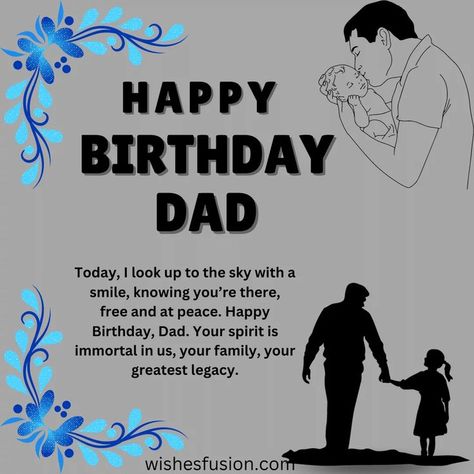 "Explore a touching collection of birthday wishes for dads in heaven. This Pinterest board is filled with heartfelt messages and quotes to remember and honor fathers who are no longer with us. Ideal for those seeking to express love, memories, and enduring connections on their dad's birthday. A comforting resource for anyone looking to share their feelings or find solace on this poignant occasion." Dads In Heaven, Birthday Wishes For Dad, Quotes To Remember, Love Memories, Dad In Heaven, Dad's Birthday, Birthday Wishes For Myself, Express Love, Father Birthday