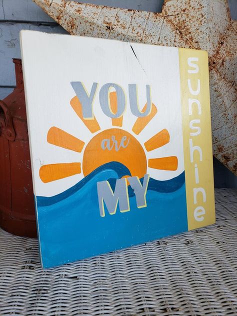 Contemporary Painting Ideas, Lettering On Wood, Waves Painting, Retro Painting, Paintings Ideas, Wallpaper Retro, Trippy Painting, Small Canvas Paintings, Simple Canvas Paintings