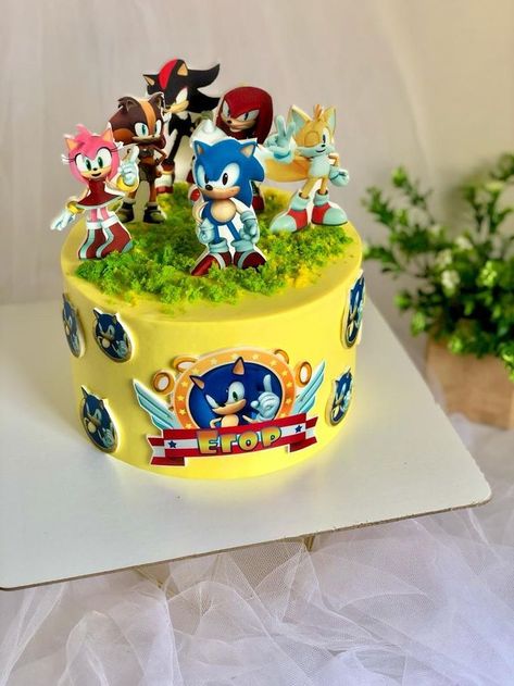 Sonic Birthday Cake, 7th Birthday Boys, Sonic Cake, Sonic Birthday Parties, Happy Mothers Day Wishes, Sonic Birthday, Mother Day Wishes, Dinosaur Cake, Cakes For Boys