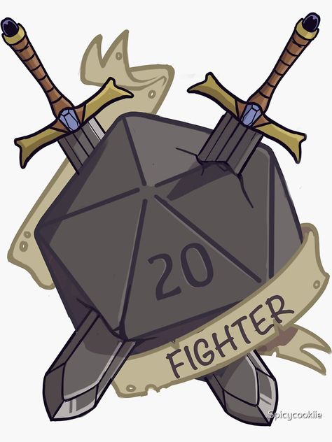 D20 Tattoo, Dnd Birthday, Dnd Fighter, D&d Dungeons And Dragons, Sticker Shop, Dungeons And Dragons, You Really, Character Inspiration, Top Artists