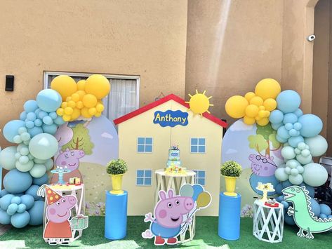 Peppa The Pig Birthday Party, Peppa Pig Boys Birthday Party, Peps Pig Birthday Decoration, Peppa Pig Birthday Theme Decor, George Pig Party Decoration, Boys Peppa Pig Birthday Party, Simple Peppa Pig Birthday Decoration, Pig Birthday Party Decorations, Bday Party Boy