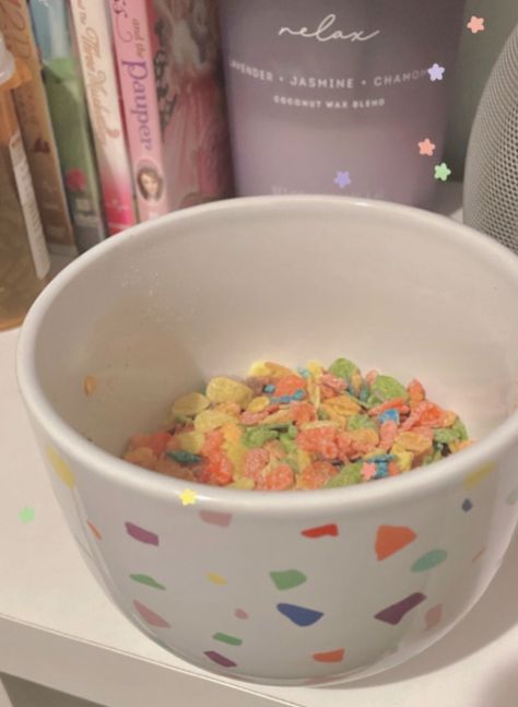 Fruit Loops, Fruity Pebbles, Cute Food, Confetti, Cereal, Mug, Fruit