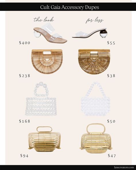 Cult Gaia Accessory Dupes. On the hunt for Cult Gaia-inspired styles, keep reading for two dupes to consider -- both are under $25 and must-haves for summer! Cult Gaia Dress, Cult Gaia Bag, Spring Ahead, Cult Gaia, Inspired Dress, Mule, Mini Bag, Shop My, Vinyl