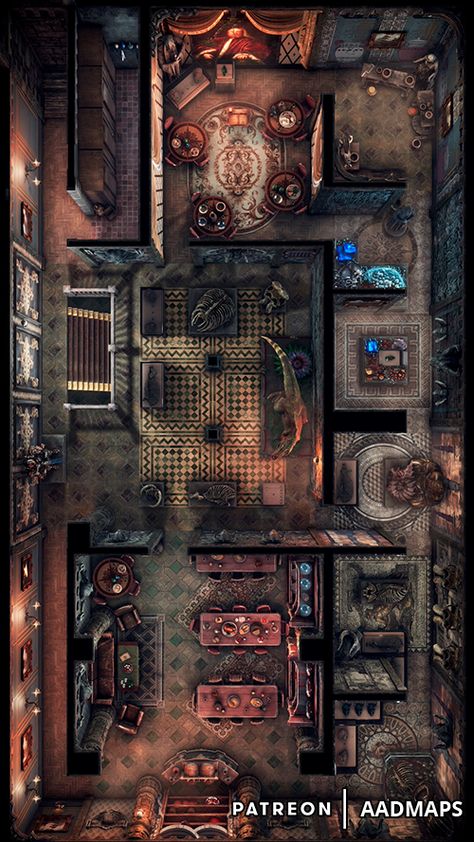 Dnd Heist Map, Dnd Museum Battle Map, Dnd Auction House Map, Keys From The Golden Vault, Museum Dnd Map, Museum Battlemap, Dnd Steampunk City Map, Dnd Castle Interior Map, Hotel Rpg Map