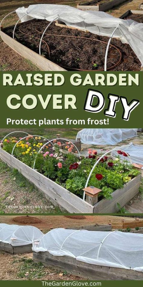 Raised Garden Bed Covers, Garden Bed Covers, Raised Bed Cover, Protect Plants From Frost, Frost Protection For Plants, Diy Raised Garden Bed, Greenhouse Cover, Garden Boxes Diy, Diy Garden Bed