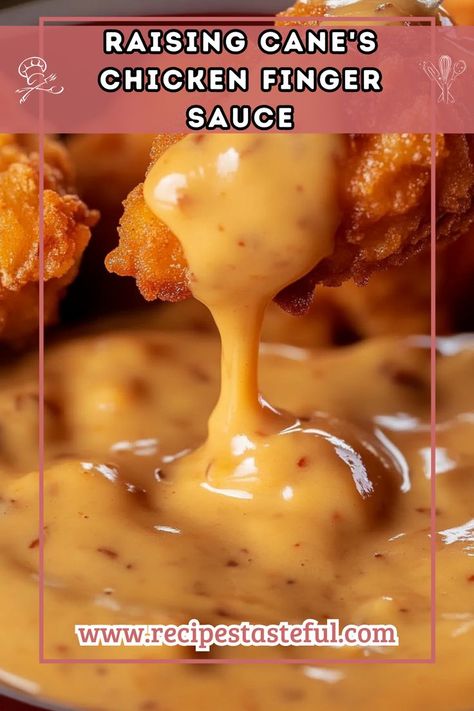 A classic recipe for the iconic sauce from Raising Cane's that pairs perfectly with chicken fingers, fries, and more. Chicken Finger Sauce, Chicken Finger, Canes Chicken, Raising Canes, Heinz Ketchup, Real Star, Chicken Fingers, The Chicken, Classic Food