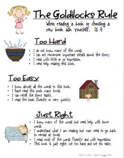 goldilocks rule to finding books Good Fit Books, Reading Rules, Teacher Organisation, Just Right Books, Emergent Literacy, Reading Process, Literacy Lessons, Reading Tips, Teaching Language Arts