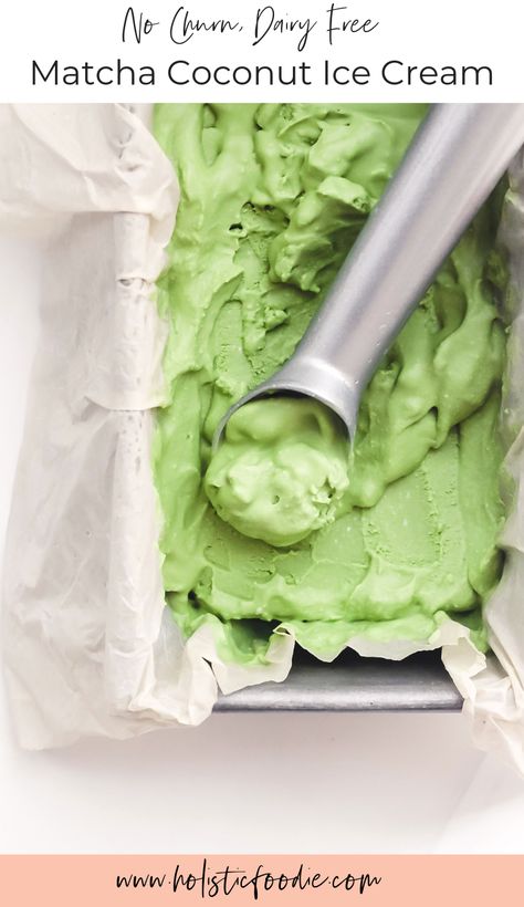 Looking to beat the heat? Try this delicious and easy no-churn, dairy free, matcha coconut ice cream. Made with only 3 ingredients, this is the easiest recipe to make. Plus, once it is blended, you can just place it in your freezer and have it the next day! The recipe is vegan, gluten free, paleo and you can make it in just 5 minutes! #matcha #icecream #vegan #dessert #healthydessert #paleo #dairyfree Dairy Free Matcha, Snowcream Recipe, Ice Cream No Churn, Fancy Ice Cream, Matcha Coconut, Matcha Ice Cream, Cheesecake Ice Cream, Coconut Ice, Dairy Free Ice Cream