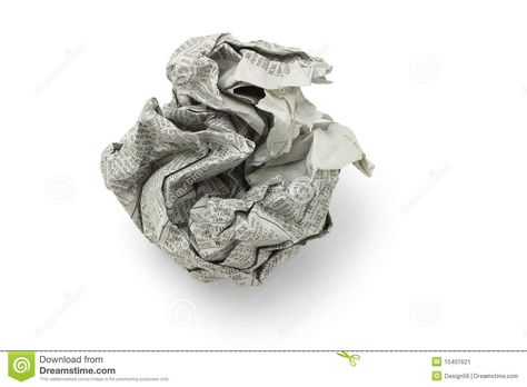 Ball of Crumpled Newspaper | Crumpled newspaper in shape of ball on white background. Newspaper Ripped Aesthetic, Ripped Newspaper, Crumbled Paper Background, Crumpled Newspaper, Newspaper Structures, Financial Times, Children Images, Art Classes, Newspaper