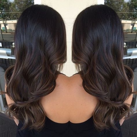 Subtle balayage ombré #keannehair                                                                                                                                                                                 More Black Hair Balayage, Subtle Balayage, Balayage Hair Dark, Fall Hair Color For Brunettes, Brown Balayage, Fall Hair Color, Hair Color Balayage, Dark Brown Hair, Brunette Hair