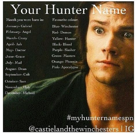 Dean Winchester Sammy Supernatural, Sam Supernatural, Angels Blood, Hunter Name, Dean Castiel, Supernatural Dean Winchester, Sam Dean, Supernatural Memes, Supernatural Dean