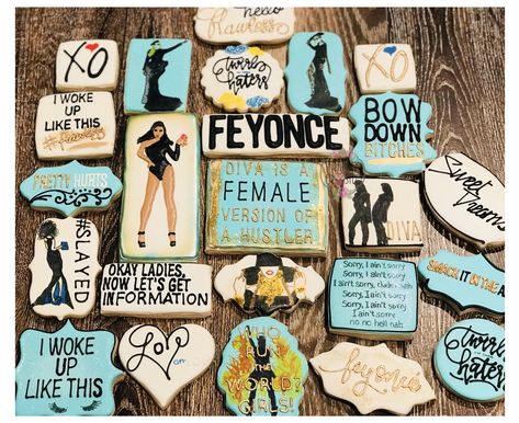 Beyonce Cookies, Fun Food, Decorated Cookies, Beyonce, Cookie Decorating, Food Ideas, Sugar Cookie, It Hurts, Good Food