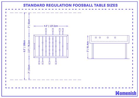 Standard Foosball Table Sizes (with 3 Drawings) - Homenish Foosball Table Design, Game Room Layout, Prop Modeling, Random Furniture, Printed Furniture, 3d Printed Furniture, Table Soccer, Social Media Icons Vector, Small Game Rooms