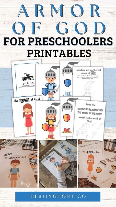 Armor Of God Lesson, Sunday School Printables, Toddler Bible, The Armor Of God, Preschool Bible Lessons, Activity Day Girls, Preschool Bible, Sunday School Crafts For Kids, Bible Printables