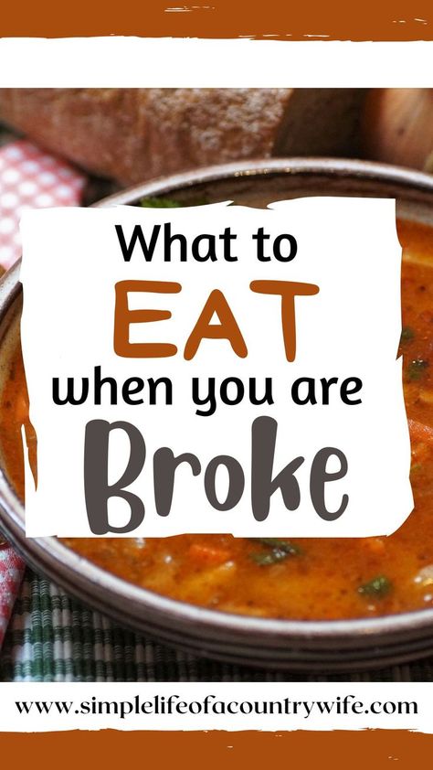 what to eat when you are broke Poor Man Meals, Frugal Food Ideas, Extremely Cheap Meals, Poor Mans Recipes, Thrifty Meals, Man Meals, Cheap Meal Plans, Frugal Meal Planning, Frugal Food