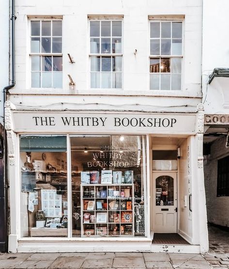 Bookstore Window, Bookshop Aesthetic, Urban Reference, Whitby England, Vintage Bookshop, Library Store, Dusty Attic, Shop Facade, Bookstore Cafe