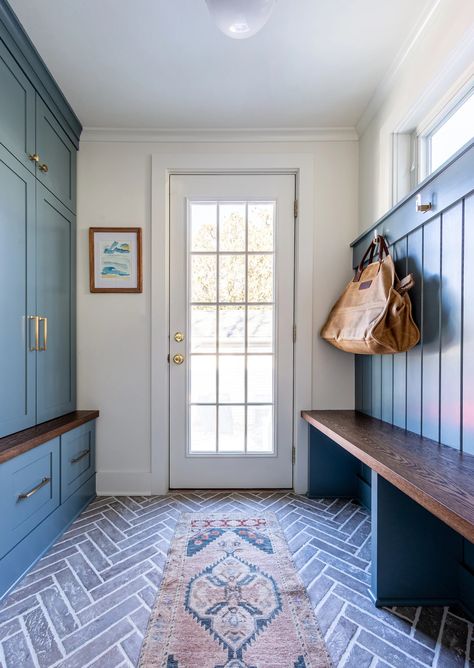 Entries & Mudrooms - Spaces | Camden Grace Interiors Rectangle House Plans, Mud Room Entry, Hallway Bench, Drop Zone, Entry Way Design, View Photo, Mud Room, Back Doors, Barn Style