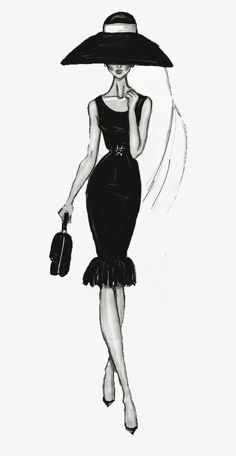 20+ Sunflower Drawing Ideas For Beginners Black Dress Drawing, Chanel Drawing, Chanel Black Dress, Female Drawings, Fashion Illustration Chanel, Monochrome Dress, Fashion Png, Jennie Chanel, Hayden Williams