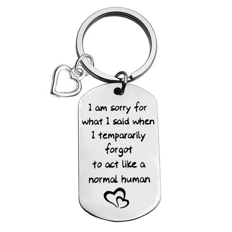 PRICES MAY VARY. Sorry Keychain: Engraved with “I Am Sorry for What I Said When I Tempararily Forgot to Act Like a Normal Human”  - Say I'm sorry and make it an apology they will never forget! This unique and fun sorry, apology keychain and gift is the perfect way to start mending a relationship.  Sorry Gifts: It can be difficult to say you're sorry, but it's important to show that you care. Show that you're ready to move on with this keychain gift. Apology Gifts: This keychain is a great apolog How To Say Sorry To Your Best Friend, Mending A Relationship, Sorry Apology, Ways To Say Sorry, Apology Gifts, Funky Quotes, Sorry Gifts, Bunny Cartoon, Say Im Sorry