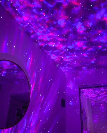 OBSESSED with my galaxy light projector from Amazon, and it’s on sale! http://liketk.it/35odx #liketkit @liketoknow.it #LTKsalealert #LTKhome Galaxy Light Projector, Aurora Projector, Projector In Bedroom, Deco Violet, Galaxy Room, Purple Led Lights, Purple Room Decor, Galaxy Light, Star Projector Light