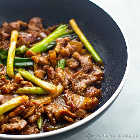 Mongolian Lamb Recipe, Chop Salad Recipes, Lamb Stir Fry Recipes, Spicy Mongolian Beef, Lamb Stir Fry, Chop Salad, Mongolian Beef Recipe, Marinated Lamb, Mongolian Beef Recipes