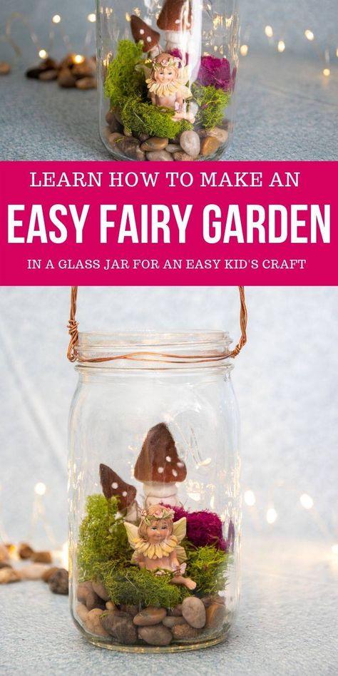 Fairy Tutorial, Fairy Jars Diy, Make A Fairy Garden, Fairy Terrarium, Make A Fairy, Fairy Garden Flowers, Fairy Garden Birthday Party, Fairy House Crafts, Fairy Lanterns