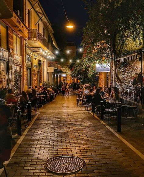 Nightlife in Athens, Greece Athens Greece Nightlife, Greece Nightlife, Athens Nightlife, Athens By Night, Greece Trip, Athens City, Greece Summer, Europe Aesthetic, Visiting Greece