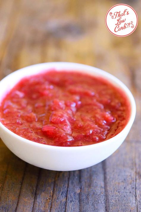 Low Carb Rhubarb Compote Recipe - Low Carb Recipes Pitch In Ideas, Healthy Rhubarb Recipes, Rhubarb Jam Recipes, Rhubarb Compote, Compote Recipe, Rhubarb Jam, Recipes Low Carb, Boiled Egg Diet Plan, Bakery Ideas