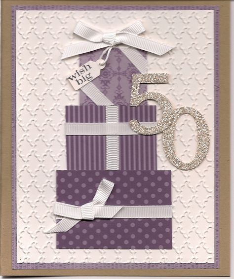 Happy 50th Birthday Cards Diy, 50th Birthday Handmade Cards, 50th Card Ideas, 50th Birthday Card Ideas For Women Diy, 50th Cards Birthday For Women, Diy 50th Birthday Cards For Women, Handmade 50th Birthday Card Ideas For Women, Handmade 50th Birthday Cards For Women, 60 Birthday Cards Handmade