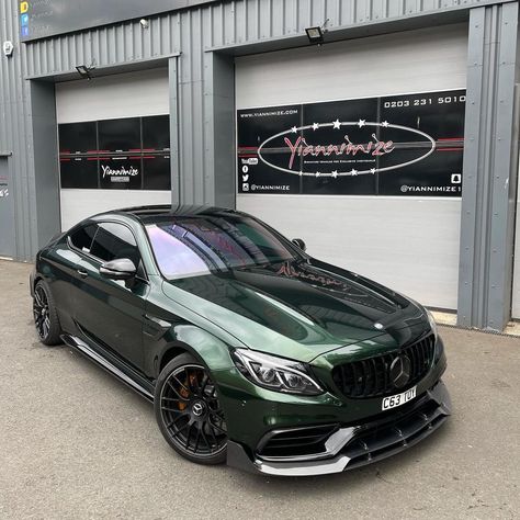 Dark Green Mercedes Benz, Wrap Ideas For Cars, Dark Green Mercedes, Sage Green Mercedes, Green Wrap Car, Green Mercedes Benz, Car Wrap Colors, Green Mercedes, Model Tattoos