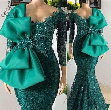 fatimajimoh81 online shop - Afrikrea Lace Evening Dress Long, Dark Green Prom Dresses, African Mermaid, Evening Dress Beaded, Lace Prom Dresses, Green Evening Dress, One Shoulder Prom Dress, African Prom Dresses, Sewing Wedding Dress