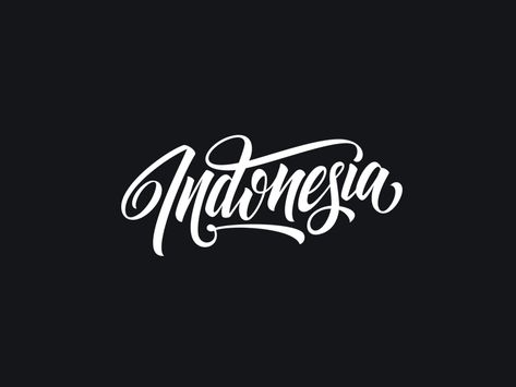 Indonesia Custom Type Curved Lettering, White Branding, Logos Typography, Logo Calligraphy, Good Tattoo Quotes, Typography Ideas, Hand Lettering Logo, Custom Type, Lettering Letters