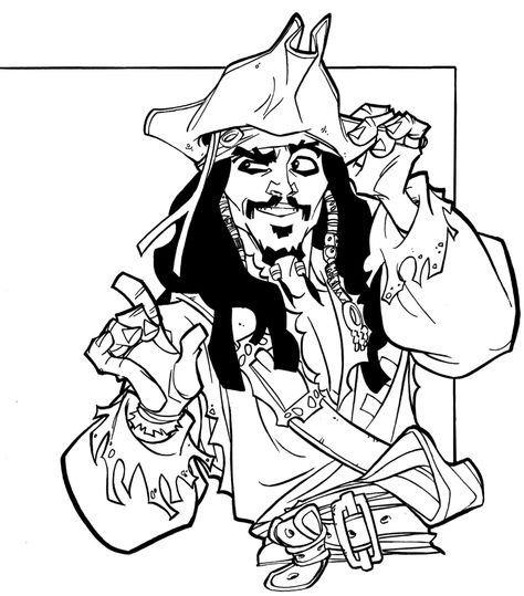 ArtStation - PIRATES of the CARIBBEAN, Igor Chimisso Jack Sparrow Drawing, Half Sleeve Tattoo Stencils, Disney Pop Art, Sketch Style Tattoos, Cow Illustration, Black And White Sketches, Art Drawings Sketches Pencil, Dope Cartoon Art, Couple Illustration