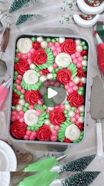 Mandy Merriman - Baking with Blondie on Instagram: "It’s here! It’s here!   Cake #6 for my “10 Sheet Cakes of Christmas” series is here!   And it’s as cute as sweet CindyLou in Whoville, don’t you think?   My Funfetti Christmas Sheet Cake with all the tips, tricks, designs, and tutorials for each piping tip and swirl are up on Bakingwithblondie.com today.  ➡️➡️➡️ Comment FUNFETTI and I’ll send it directly to you for when you’re ready to make the most festive little cheery cake of the holiday season!   This was such a fun cake and just bursts with holiday cheer!   Speaking of Whoville… are you team Jim Carrey Grinch? OG? Or the new animated one?" Jim Carrey Grinch, Mandy Merriman, Christmas Sheet Cake, Funfetti Christmas, Baking With Blondie, Grinch Cake, Xmas Desserts, Piping Tip, Sheet Cakes