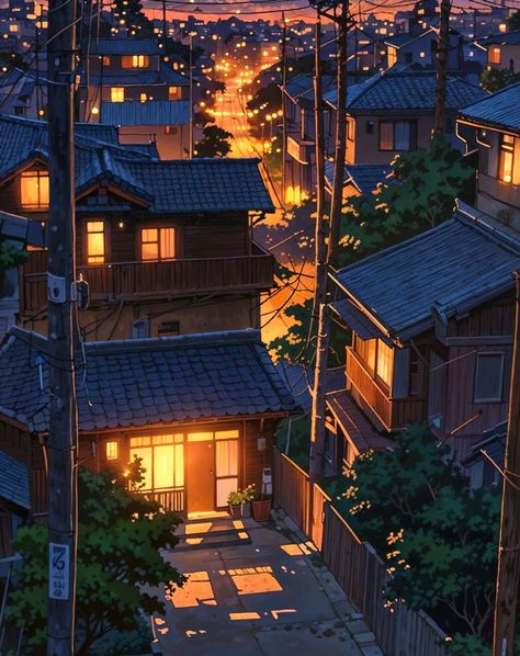 #ai #aiart #aiwallpaper #anime #animewallpaper #animescenery #kazeoharada Beautiful View Wallpaper, Wallpaper View, Vintage Town, View Wallpaper, Aesthetic Wallpaper Iphone, Beautiful Background, Sky Nature, Wallpapers Iphone, Beautiful View