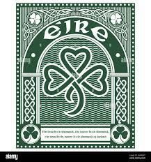 Irish Celtic design in vintage, retro style, and Celtic-style clover, illustration on the theme of St. Patricks day celebration Stock Vector Image & Art - Alamy Irish Illustration Art, Vintage Irish Art, Irish Poster Design, Irish Celtic Art, St Patrick's Day Graphic Design, Celtic Graphic Design, Irish Graphic Design, Celtic Illustration, St Patricks Day Illustration