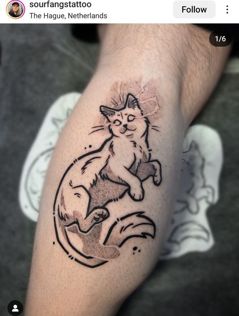 Kitten Tattoo, Flame Point, Cats Tattoo, Cat Tatto, Spooky Tattoos, Creative Tattoos, Cat Tattoo, Tattoos, Skin