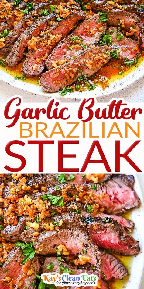 Brazilian Steak, Steak Dinner Recipes, Beef Steak Recipes, Grilled Steak Recipes, Usa Food, Favorite Recipes Dinner, Steak Recipe, Minced Meat, Grilled Steak