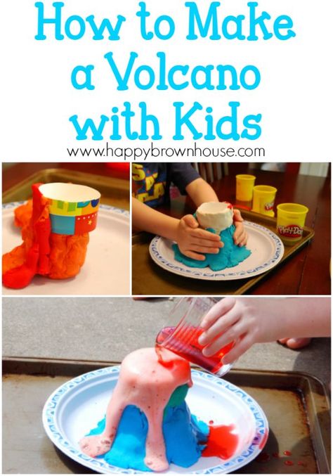 While we were studying rocks and volcanoes during one of our homeschool units, we made a simple volcano using household items. Making a volcano with kids is an easy and fun science activity. Little ones are fascinated by the fizzy 'lava' and can't wait to do the activity again. Materials small disposable paper cup playdough baking soda vinegar red food coloring. #science #kids #experiment #learning Iceland Crafts, Volcano Crafts, Simple Volcano, Make A Volcano, Homeschool Units, Volcano Projects, Making A Volcano, Aktiviti Prasekolah, Volcano Experiment