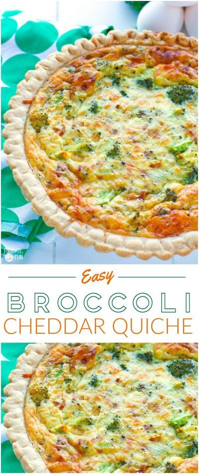 Quiche Brunch, Broccoli Cheese Quiche, Broccoli Quiche Recipes, Broccoli Cheddar Quiche, Cheddar Quiche, Cheese Quiche Recipe, Quiche Muffins, Vegetarian Quiche, Broccoli Quiche