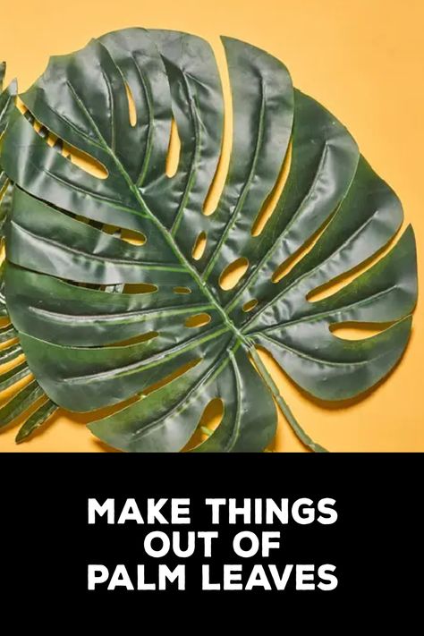 How to Make Things Out of Palm Leaves Folded Palm Leaf, Make Palm Leaves, Diy Dry Palm Leaves, How To Weave Palm Fronds, How To Weave Palm Leaves, Palm Leaf Weaving, Leaf Weaving, Diy Crafts To Do At Home, How To Make Things