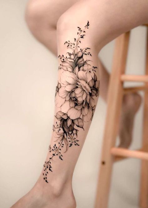 Floral Leg Tattoo, Lion Leg Tattoo, Leg Tattoos For Women, Thigh Band Tattoo, Upper Leg Tattoos, Lower Leg Tattoos, Full Leg Tattoos, Marvel Tattoos, Leg Tattoos Women